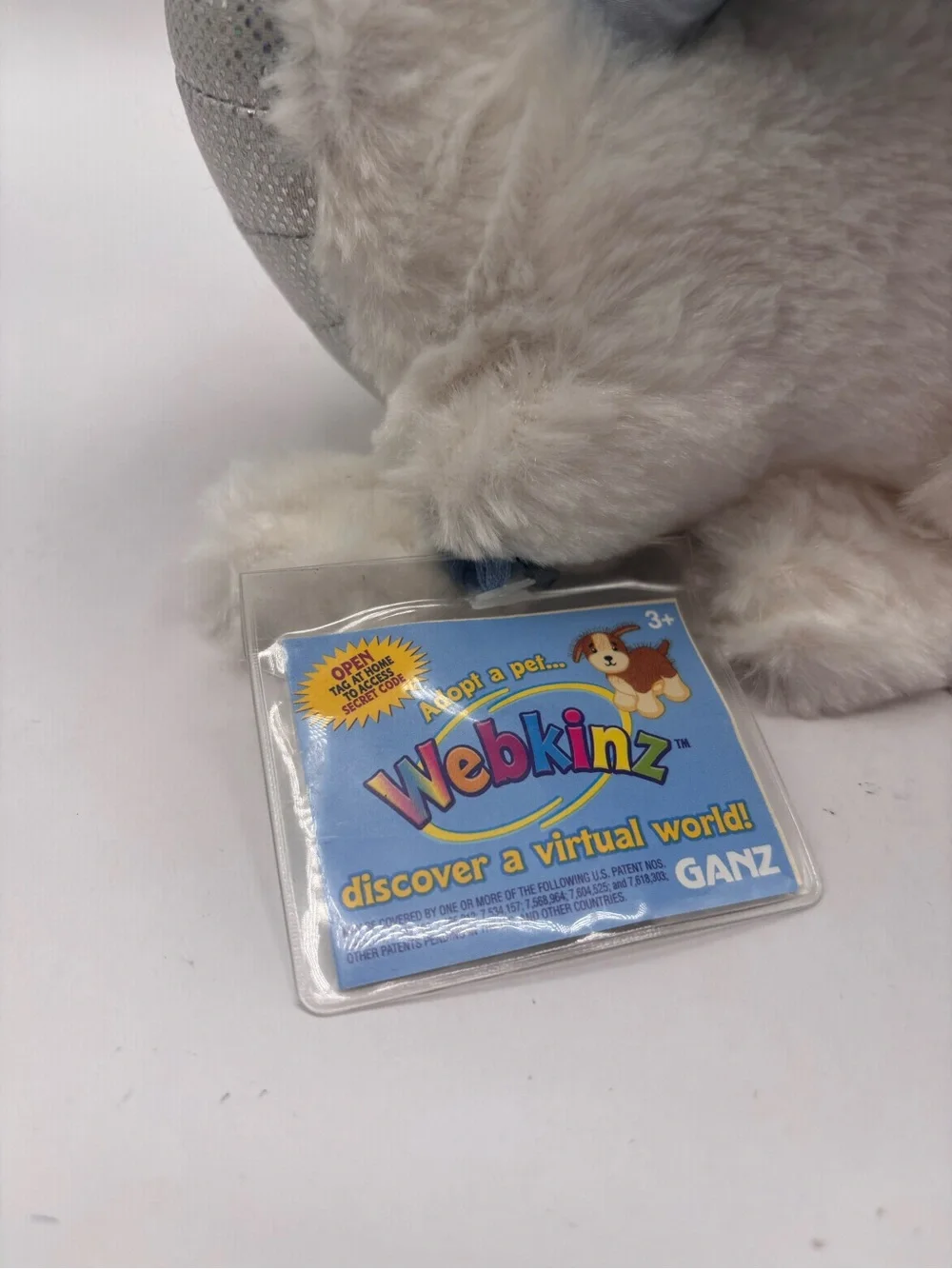 Webkinz Ice Dragon with Sealed Secret Code Tag White Stuffed Animal Ganz READ - Picture 12 of 16